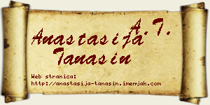 Anastasija Tanasin vizit kartica